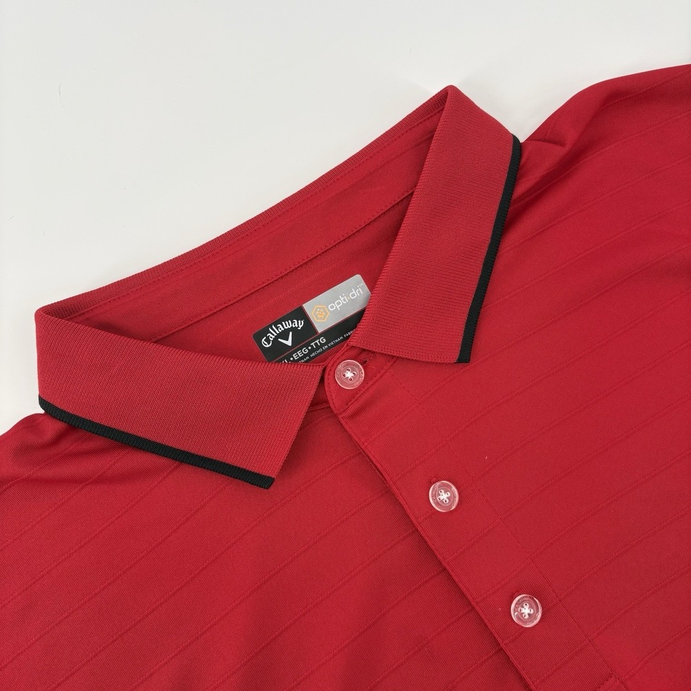 Callaway Golf Polo Shirt Men's 2XL XXL Red Performance Opti-Dri - Picture 1 of 8